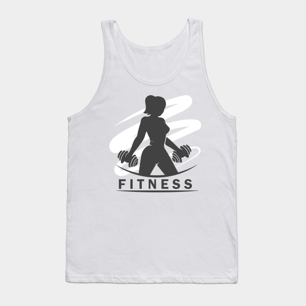 Fitness Club or Center Logo Tank Top by devaleta